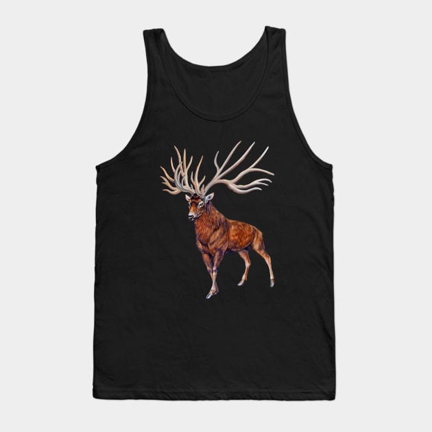 Bush-antlered deer (Eucladoceros) Tank Top by Pip Tacla